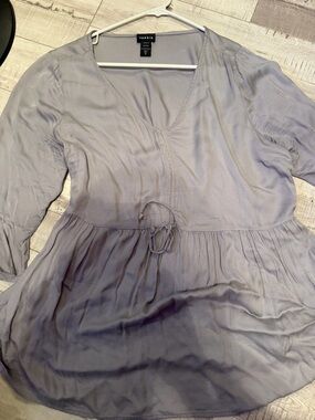 torrid Lavender V-Neck Peplum Tunic